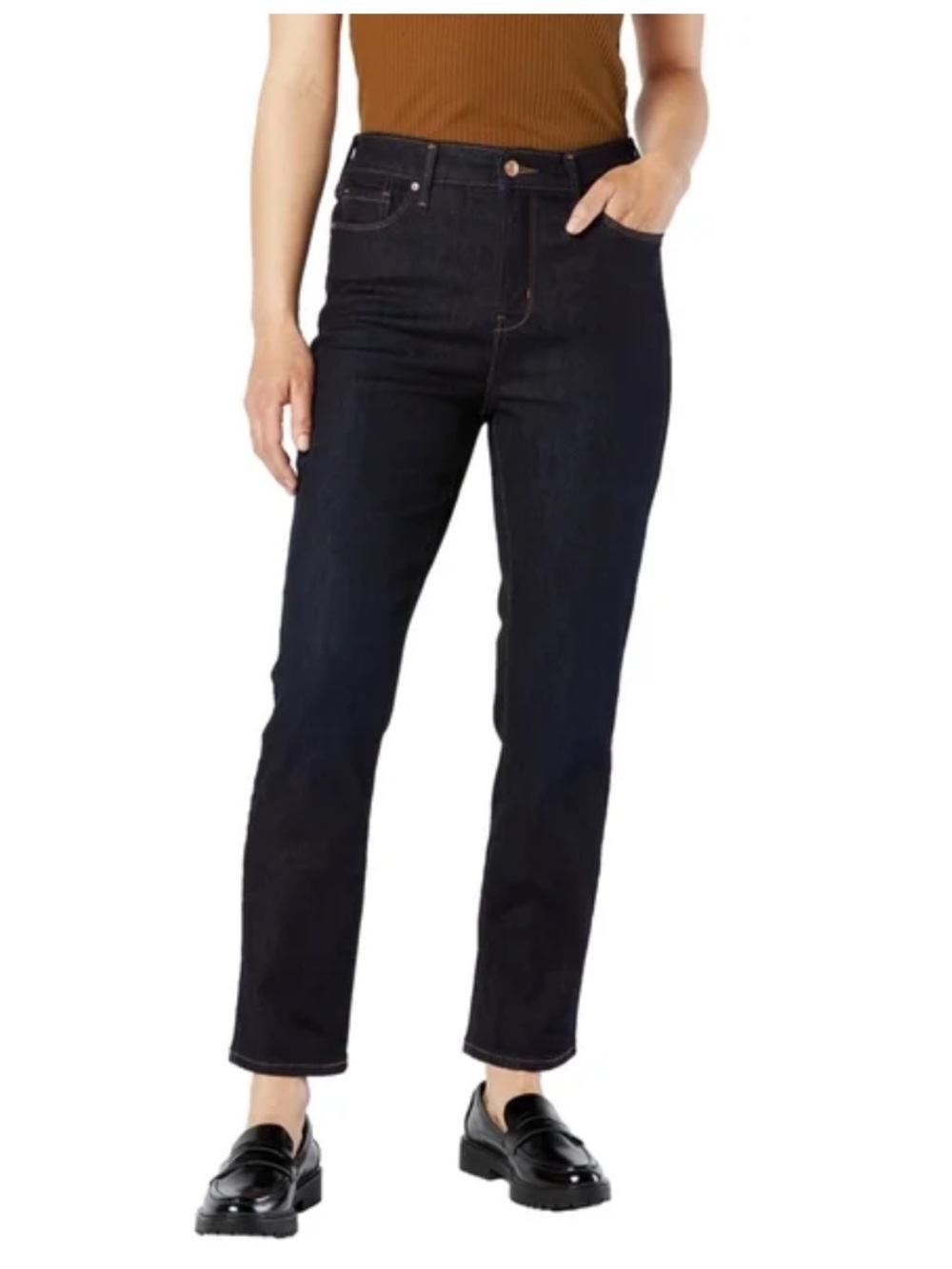 DENIZEN Levi’s Women’s Dark Wash High-Rise Ankle Straight Jean Size 10